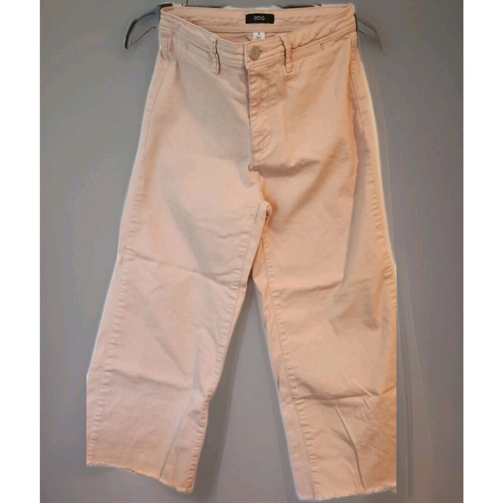 BDG High And Wide Pants Peach Womens Size 2 Baggy Cropped Distressed‎